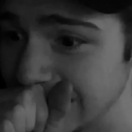 black and white person human face