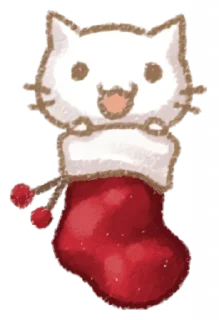 Стикер новогодний киттик @svalkablin ! - 11