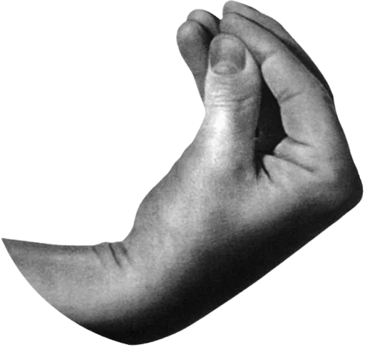 hand black and white person