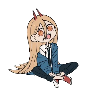 Стикер человек-бензопила. @poisononastick - 5