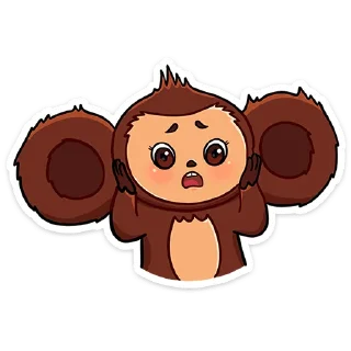 Sticker Чебурашка в кино - 9