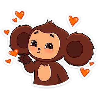 Sticker Чебурашка в кино - 1