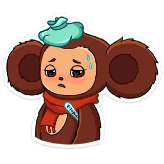 Sticker Чебурашка в кино - 7