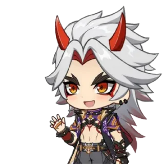 Стикер Chibi Arataki Itto By (@Miyukotto) - 0