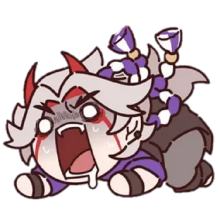 Стикер Chibi Arataki Itto By (@Miyukotto) - 9