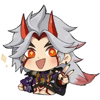 Стикер Chibi Arataki Itto By (@Miyukotto) - 1