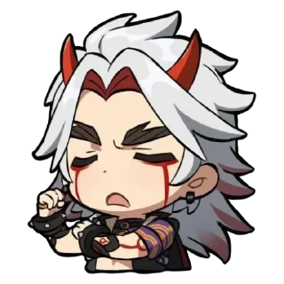 Стикер Chibi Arataki Itto By (@Miyukotto) - 8