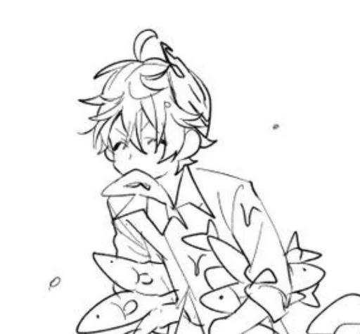 line art sketch drawing