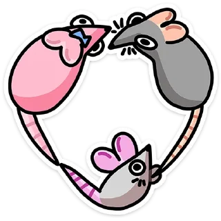 Sticker Крис, Кристина и Крысюк @TgSticker - 3