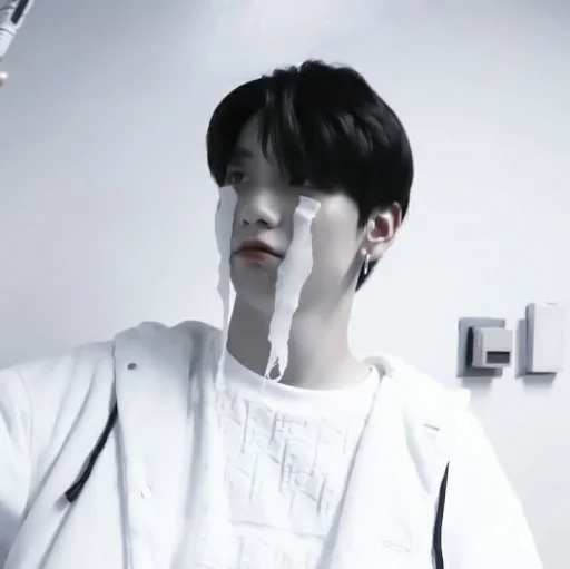 person wall human face