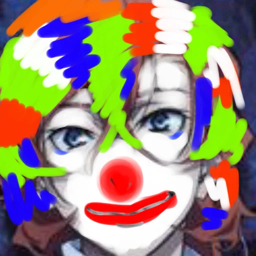 clown human face art