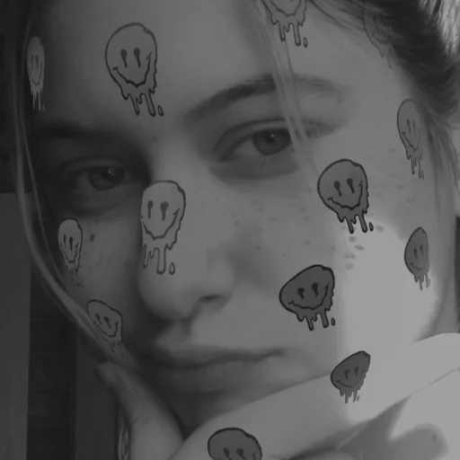 человеческое лицо черно-белый эскиз