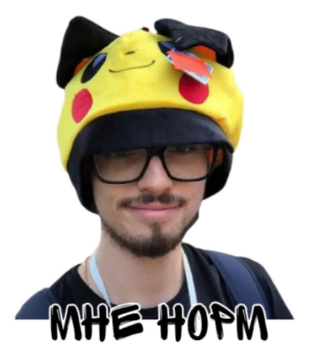 human face cartoon cap