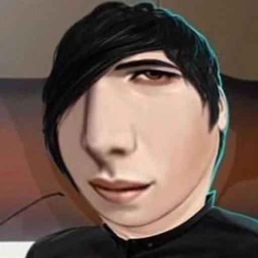 cartoon human face jaw