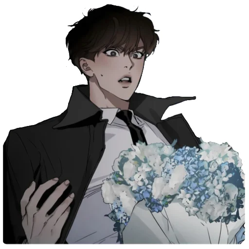 sketch human face anime