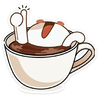 Sticker Сливкис и Кофик :: @stickroom - 10