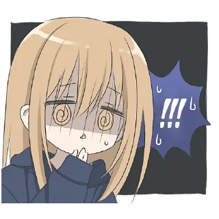 Стикер Крутая тян в худи @Nyasticks - 5