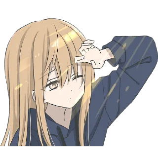 Стикер Крутая тян в худи @Nyasticks - 9