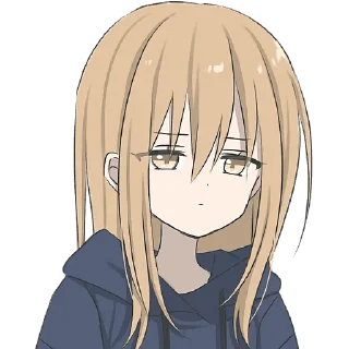 Стикер Крутая тян в худи @Nyasticks - 2