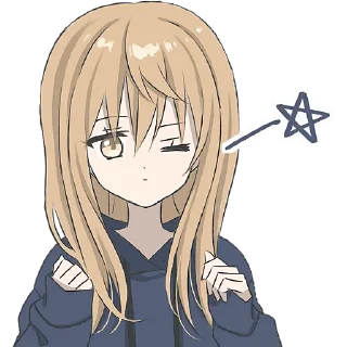 Стикер Крутая тян в худи @Nyasticks - 10