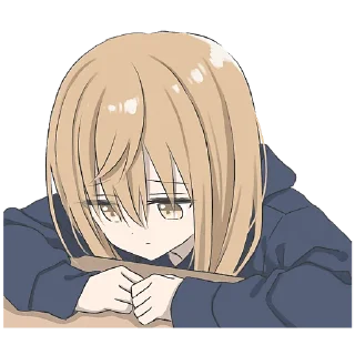 Стикер Крутая тян в худи @Nyasticks - 3