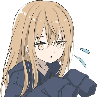 Стикер Крутая тян в худи @Nyasticks - 1