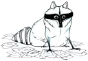 Sticker Raccoon - By Simkaye - 6