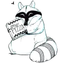 Sticker Raccoon - By Simkaye - 5