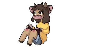 Стикер 💜 cows-10 @moolokobot - 8