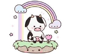 Sticker 💜 cows-15 @moolokobot - 3