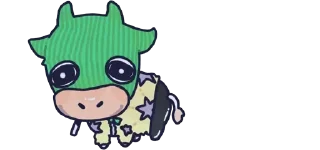 Стикер 💜cows-20 @moolokobot - 10