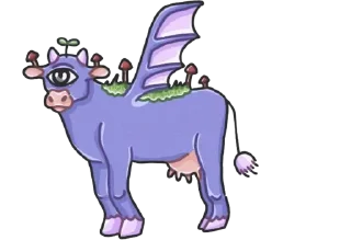 Sticker 💜cows-35 @moolokobot - 7