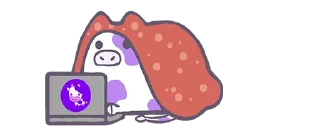 Стикер 💜 cows-3 @moolokobot - 0