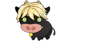 Стикер 💜 cows-3 @moolokobot - 7