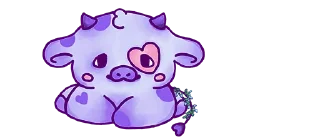 Стикер 💜 cows-4 @moolokobot - 6