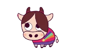 Стикер 💜 cows-4 @moolokobot - 1