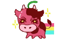 Sticker 💜 cows-6 @moolokobot - 4