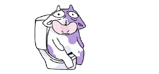 Стикер 💜 cows-7 @moolokobot - 0