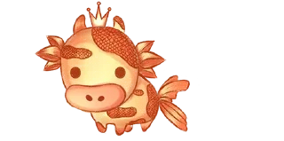 Стикер 💜 cows @moolokobot - 11