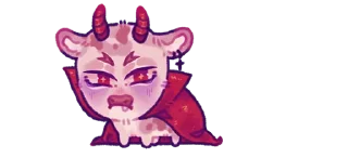 Стикер 💜 cows @moolokobot - 3