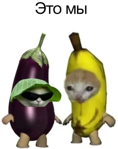 Sticker cryingbananacat - 1