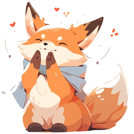 Sticker cute_foxes1 - 1