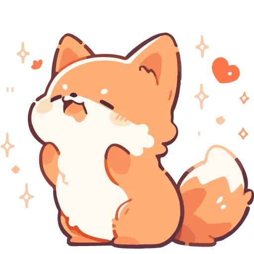 Sticker cute_foxes1 - 1
