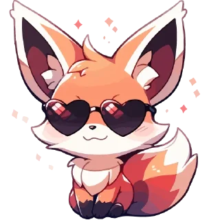 Стикер Лисички.｡.:*♡  @cute_enot_art - 3