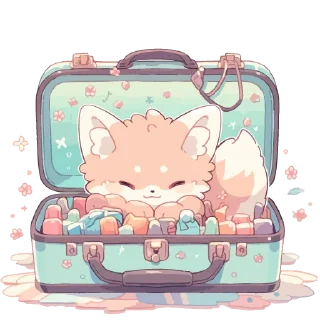 Стикер Лисички.｡.:*♡  @cute_enot_art - 0