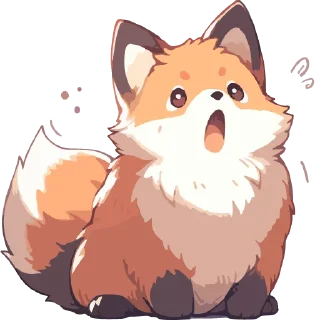 Стикер Лисички.｡.:*♡  @cute_enot_art - 10