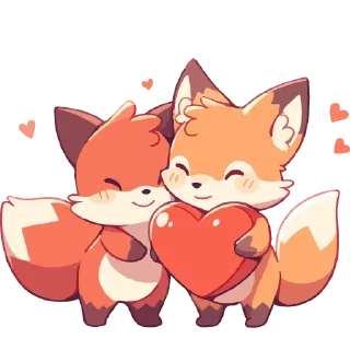 Стикер Лисички.｡.:*♡  @cute_enot_art - 6