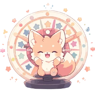 Стикер Лисички.｡.:*♡  @cute_enot_art - 8