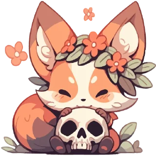 Стикер Лисички.｡.:*♡  @cute_enot_art - 5