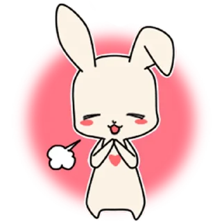 Sticker Милый кролик @nyasticks - 9